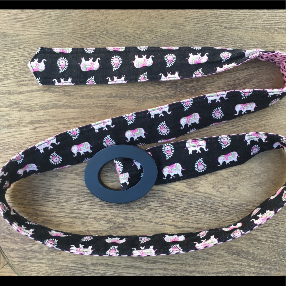 VERA BRADLEY PINK ELEPHANTS BELT